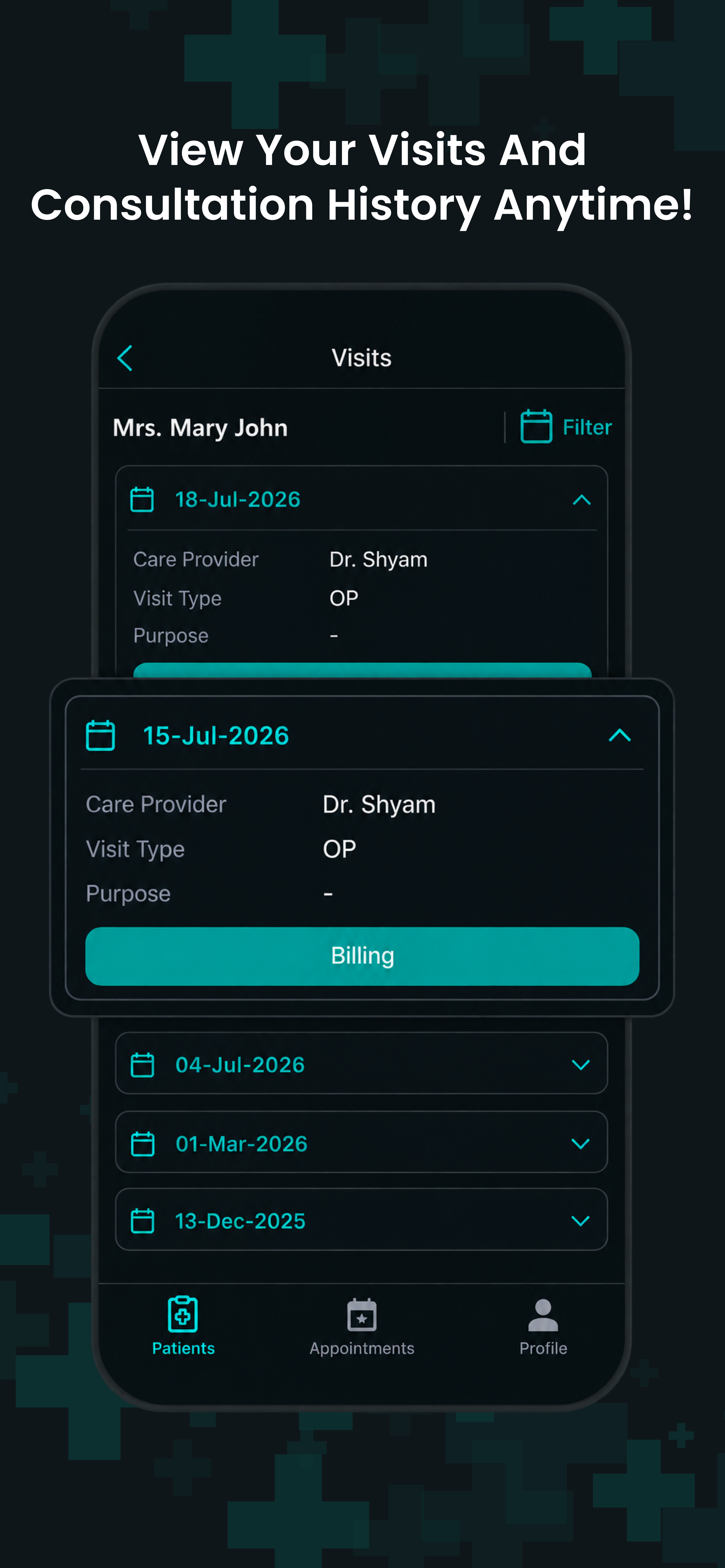 Patient app — access your medical records in the click of a button