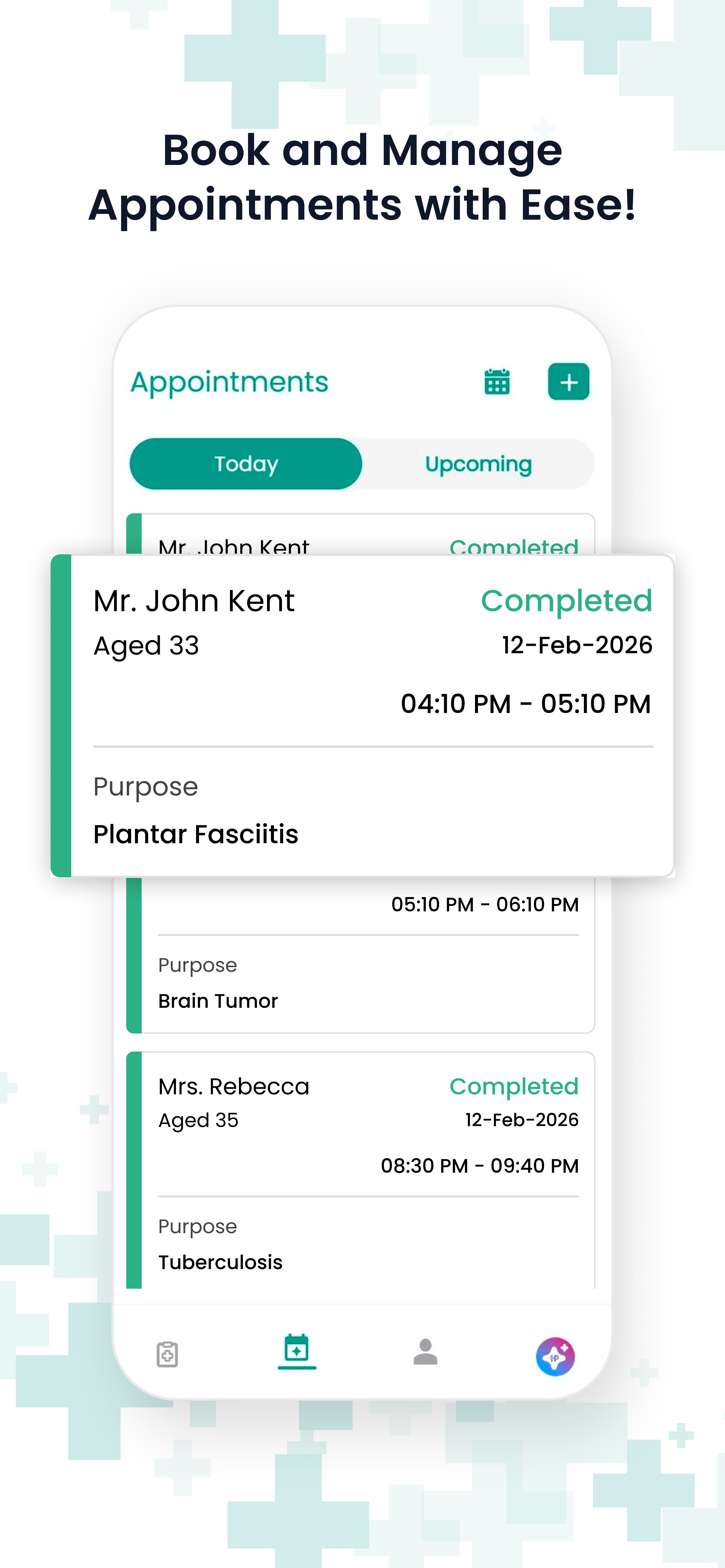 HealthPractice provider app — book and manage appointments with ease